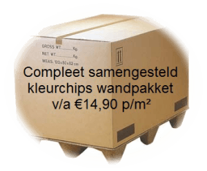 kleurchips wandpakket v/a €14.90 p/m²