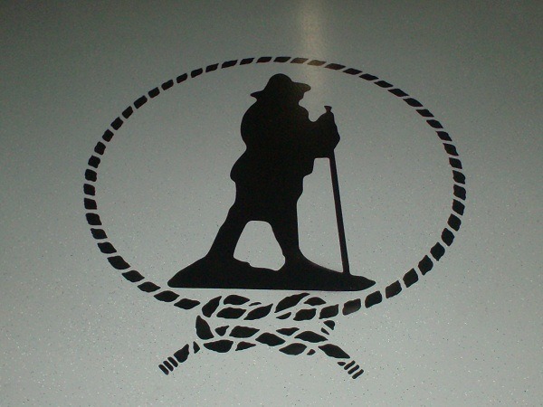 Scouting logo in gietvloer
