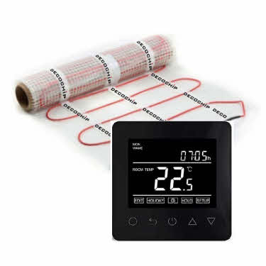Elektrische vloerverwarming met digitale thermostaat