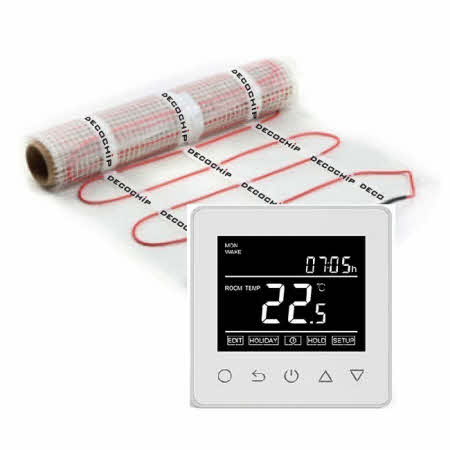 Elektrische vloerverwarming met digitale (weekschema) thermostaat