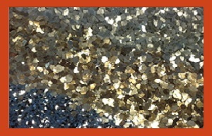 Effect en glitter kleur chips, goud, zilver e.d.