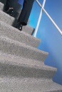 Voorbeeld kleurchips op trap